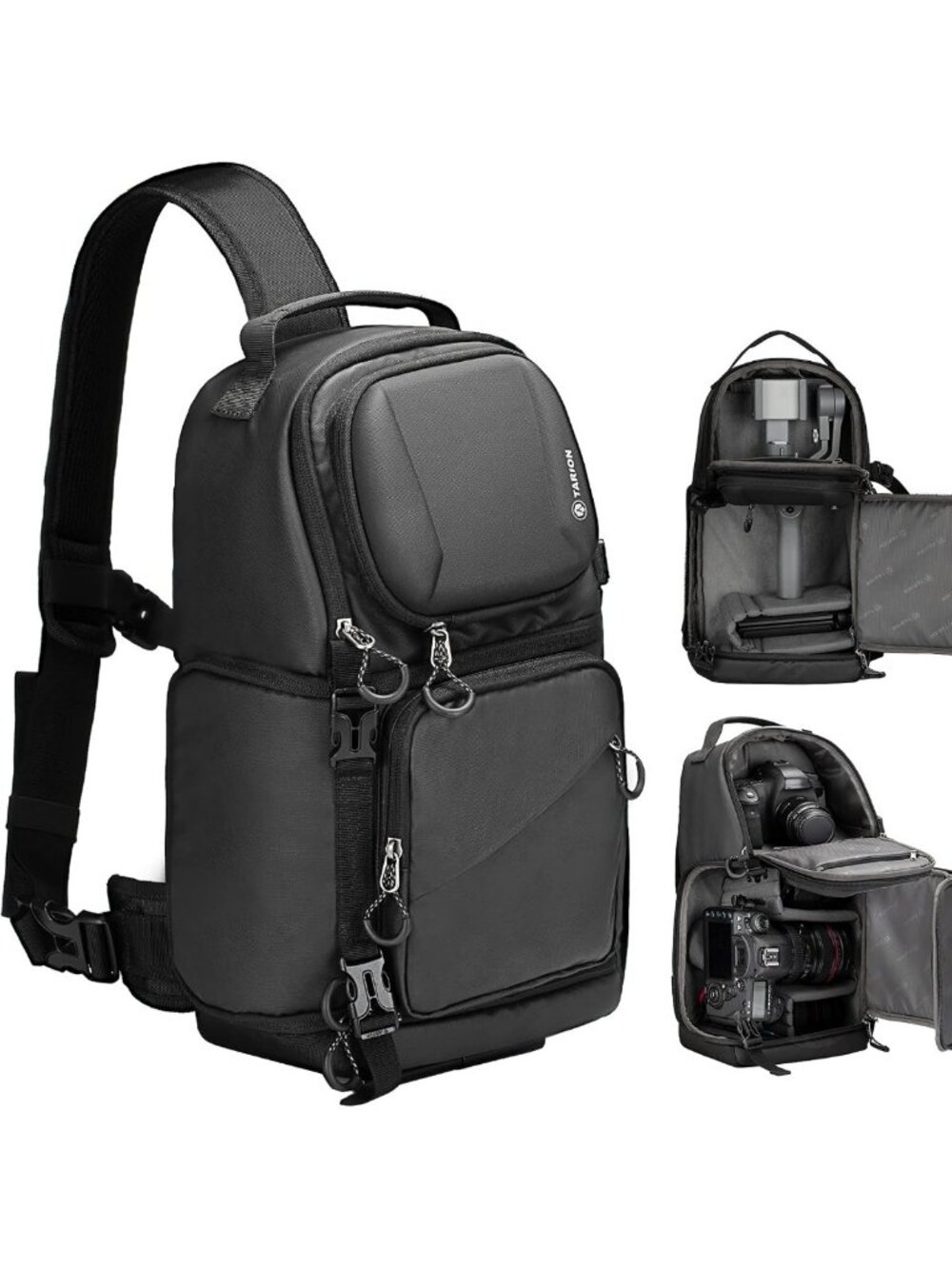 Compact Photography Sling Bag | Stylish Shoulder Bag for Camera Gear, Black